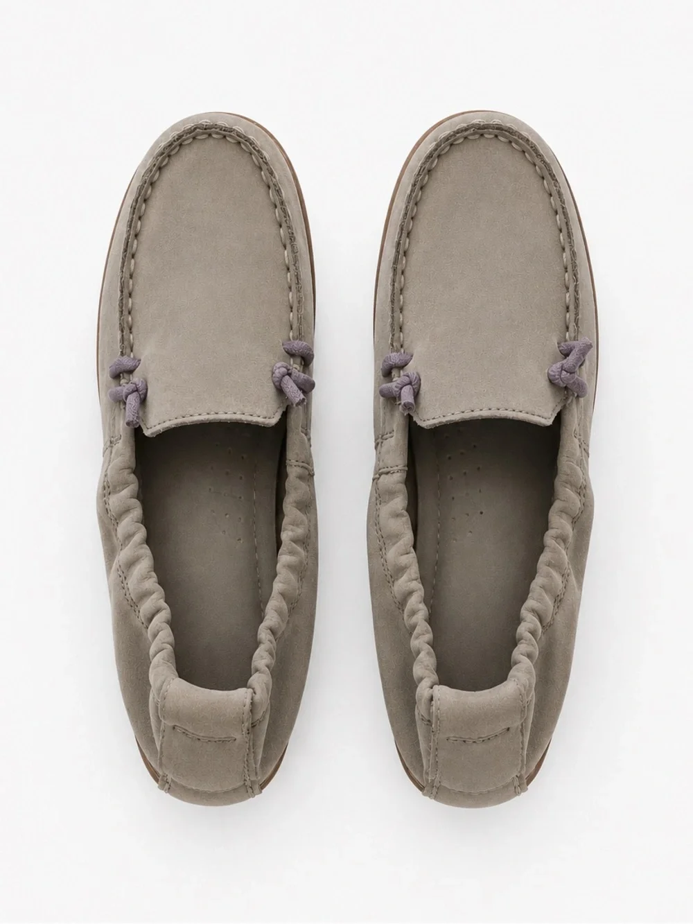Hush Puppies CEIL Grey Suede Mocc Slip-on Loafers, sz. 6